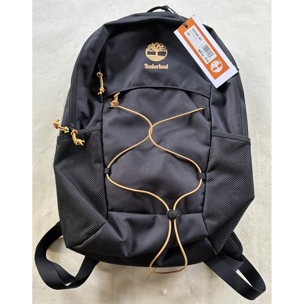 Timberland Unisex Backpack Black 15" Laptop Sleeve Water Resist 0YHNK 001 NWT